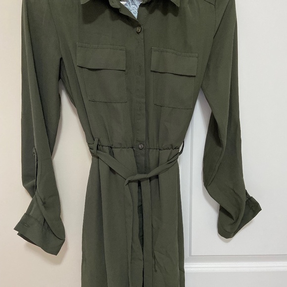 XS Forrest Green Button Down Dress Shirt (Revamped) - Picture 1 of 4